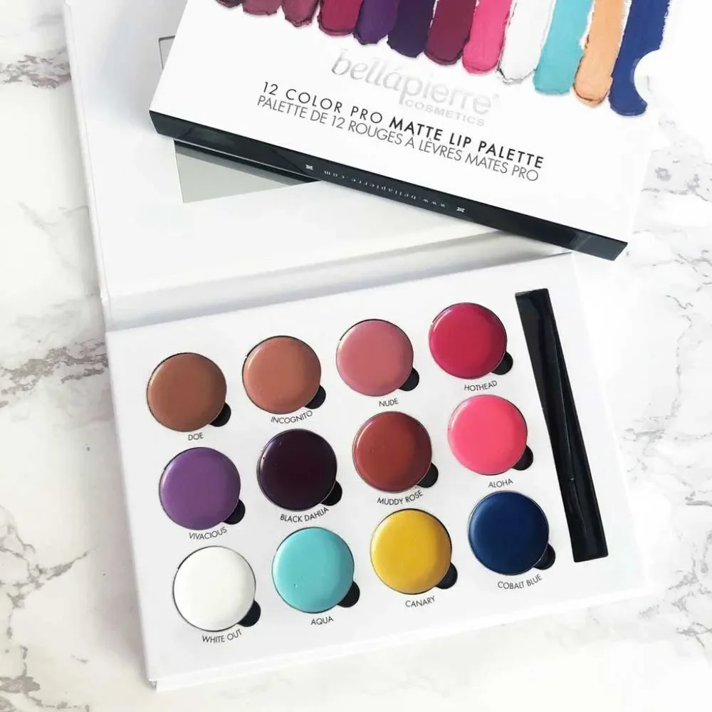 NIB 12 Color Pro Matte Lip Color Palette - BellaPierre Cosmetics - Picture 8 of 10